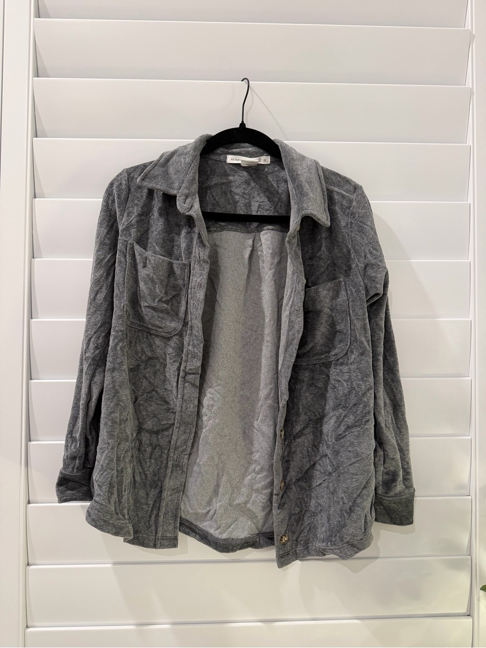 Altar'd State Women's Gray Button-Up Utility Jacket